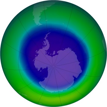 September 2003 monthly mean Antarctic ozone